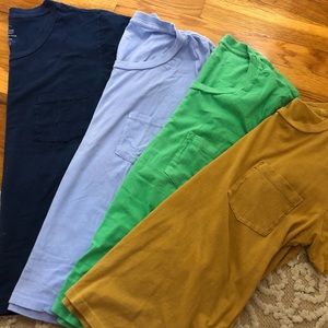JCREW Garment Dyed Cotton Pocket T-Shirt Lot - S